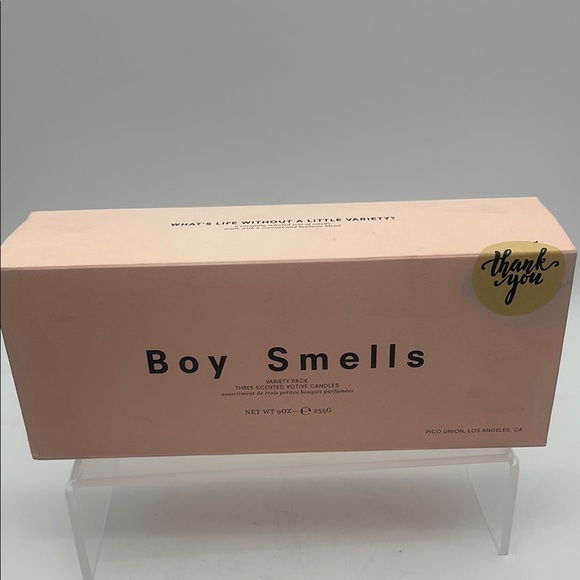 Boy Smells 3 Candle Variety Pack Gift Set Les Cameo Hinoki Fantome Glass Jar NIB - Picture 1 of 6